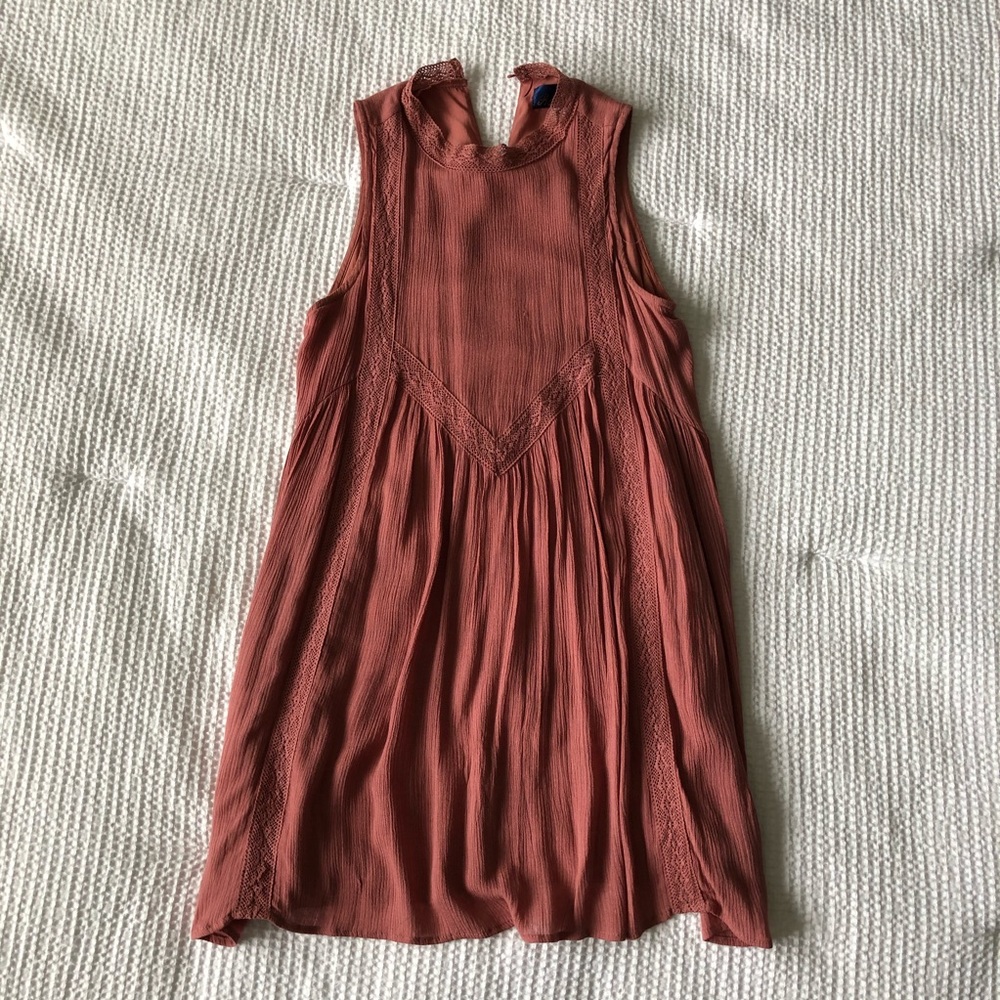 High neck A-line Dress
